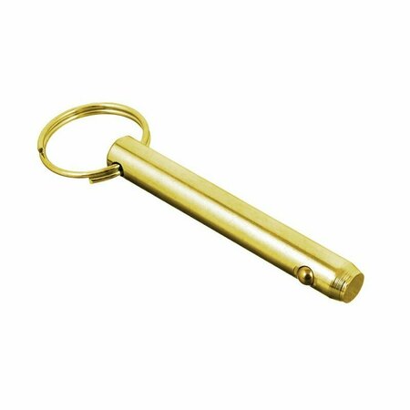 HERITAGE INDUSTRIAL Detent Pin 1/4 x 2 Brass C3604 FH PL DTPB-0250-2000